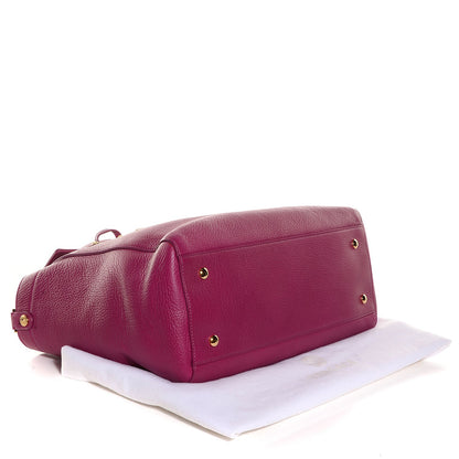 Versace Deerskin Large Signature Tote Fuchsia 4 of 9