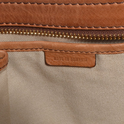 Burberry Vintage Washed Leather House Check Medium Chadwick Tote Saddle Brown 6 of 10