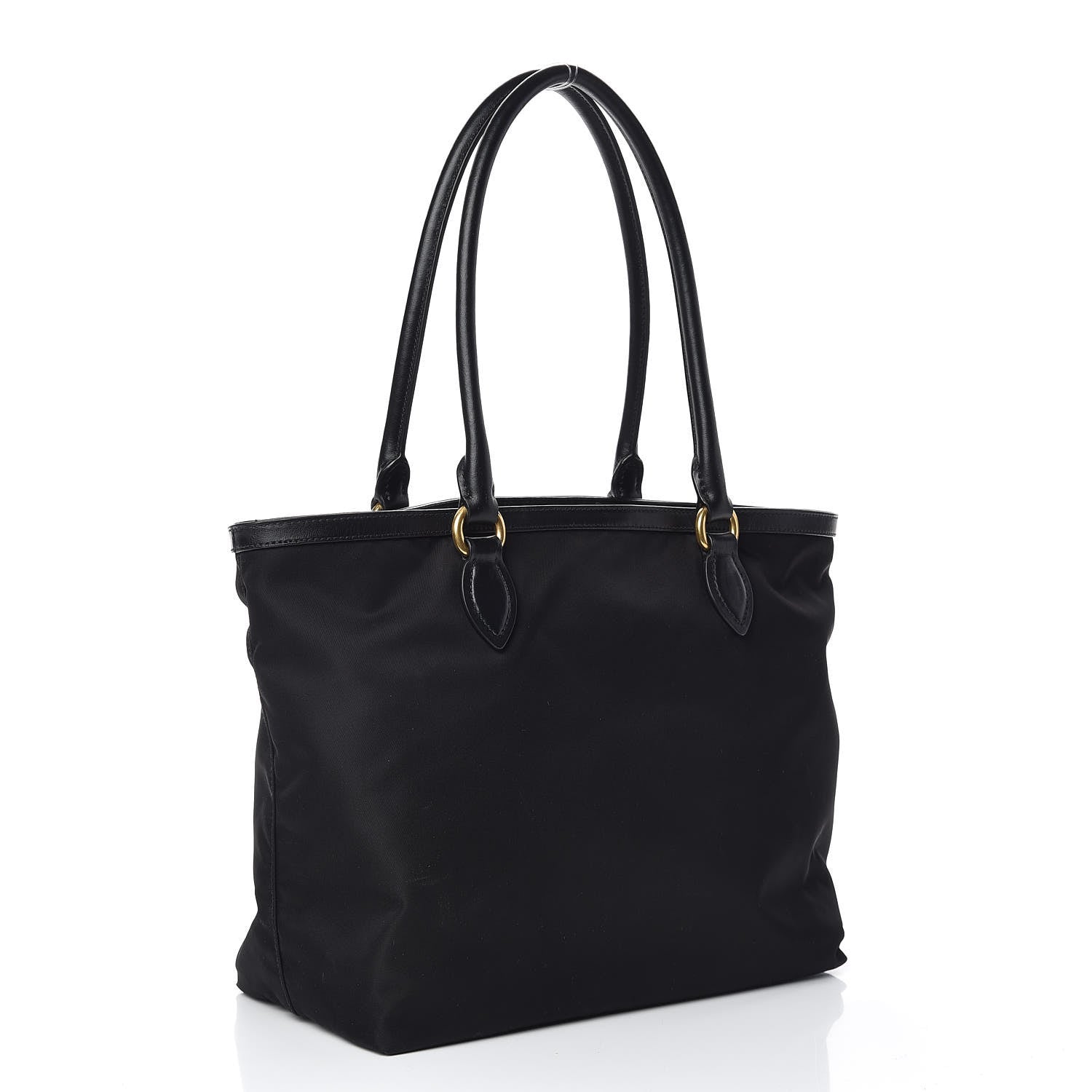 Prada Tessuto Nylon Soft Calf Tote Black 3 of 10