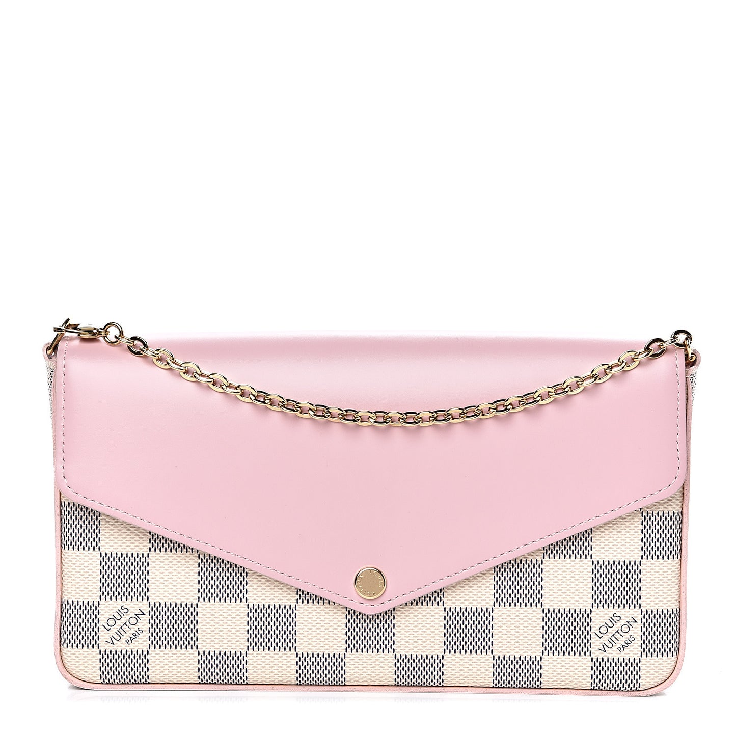 Damier Azur Calfskin Pochette Felicie Eau de Rose