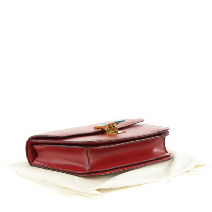 Celine Box Calfskin Medium Classic Box Flap Bag Red 5 of 10
