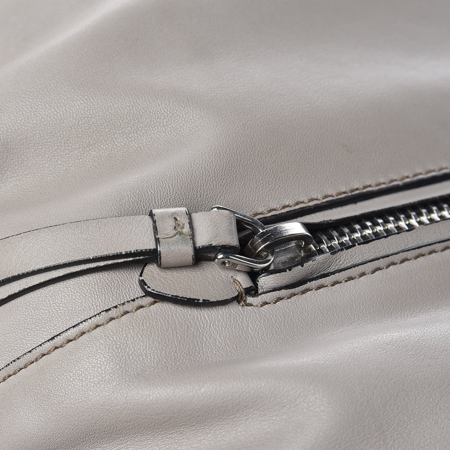 Miu Miu Vitello Soft Calfskin Shopping Tote Fumo 14 of 21
