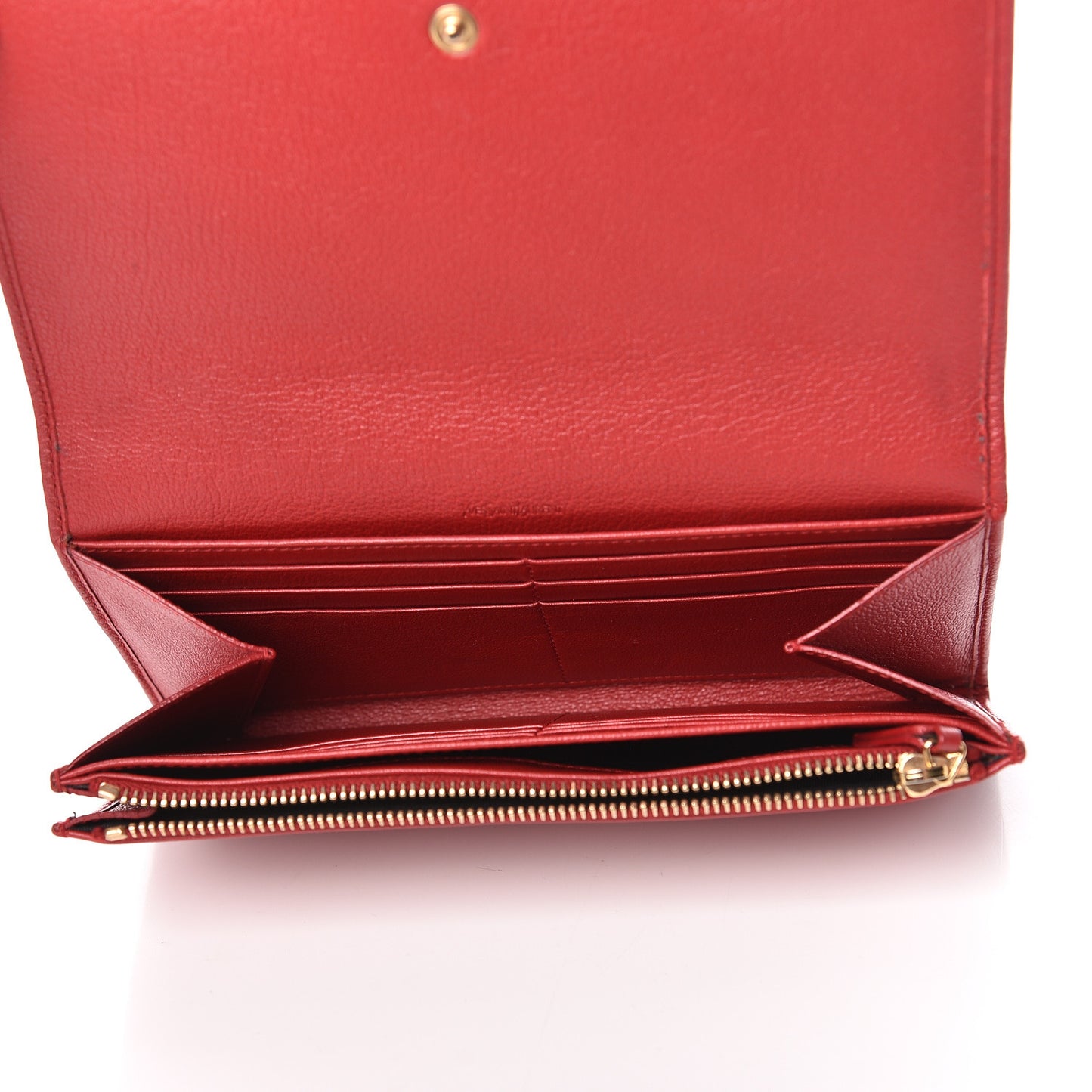 Goatskin Belle De Jour Flap Wallet Rouge Orient