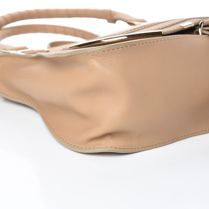 Chloe Calfskin Medium Marcie Metal Bar Trim Satchel Wet Sand 8 of 9