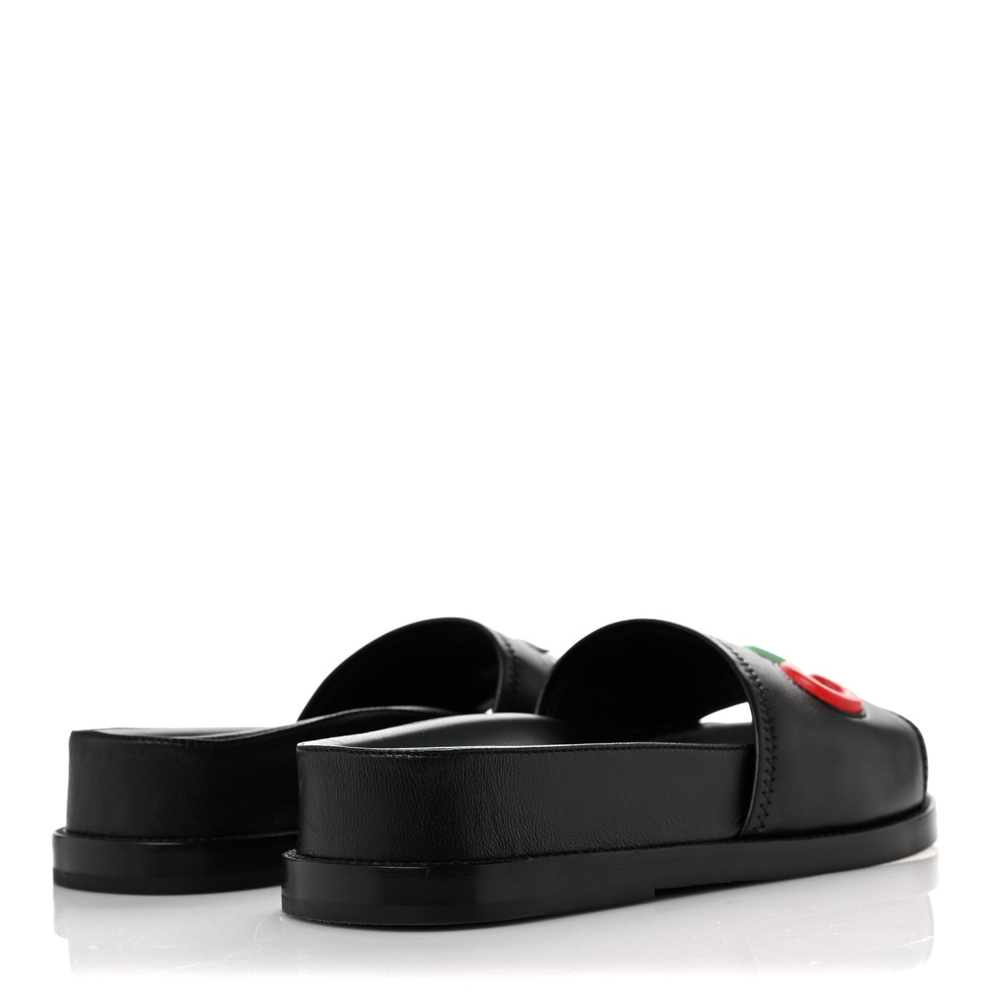 Lambskin Cha-Nel Mule Sandals 37 Black Multicolor