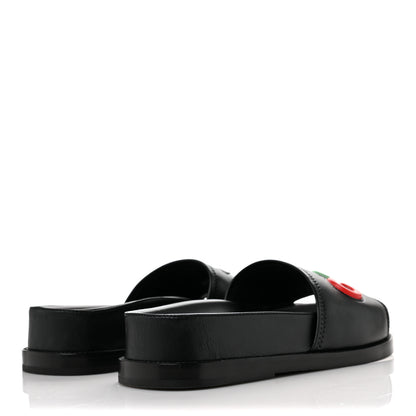 Chanel Lambskin Cha-Nel Mule Sandals 37 Black Multicolor 4 of 7
