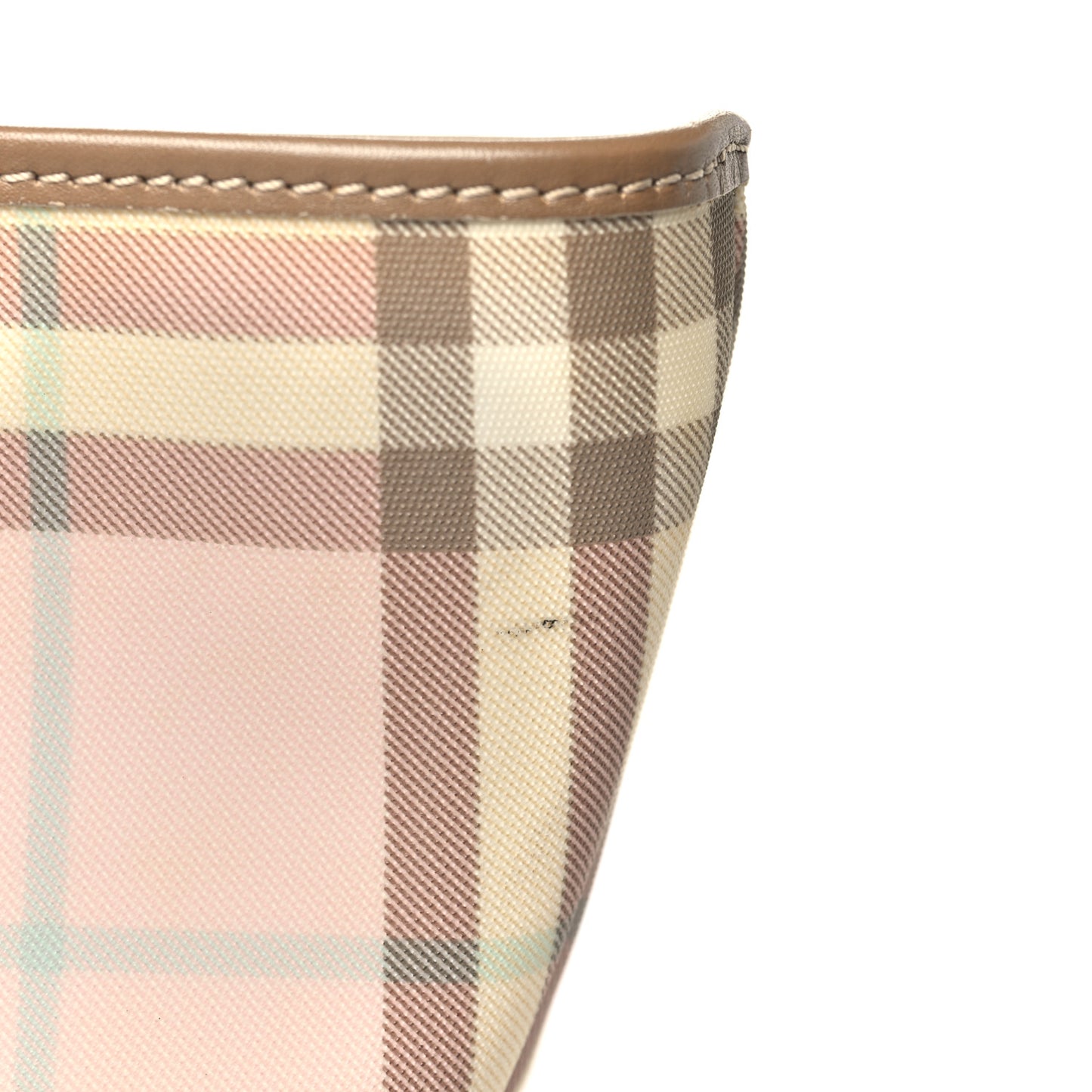 Candy Check Small Tote Pink Beige
