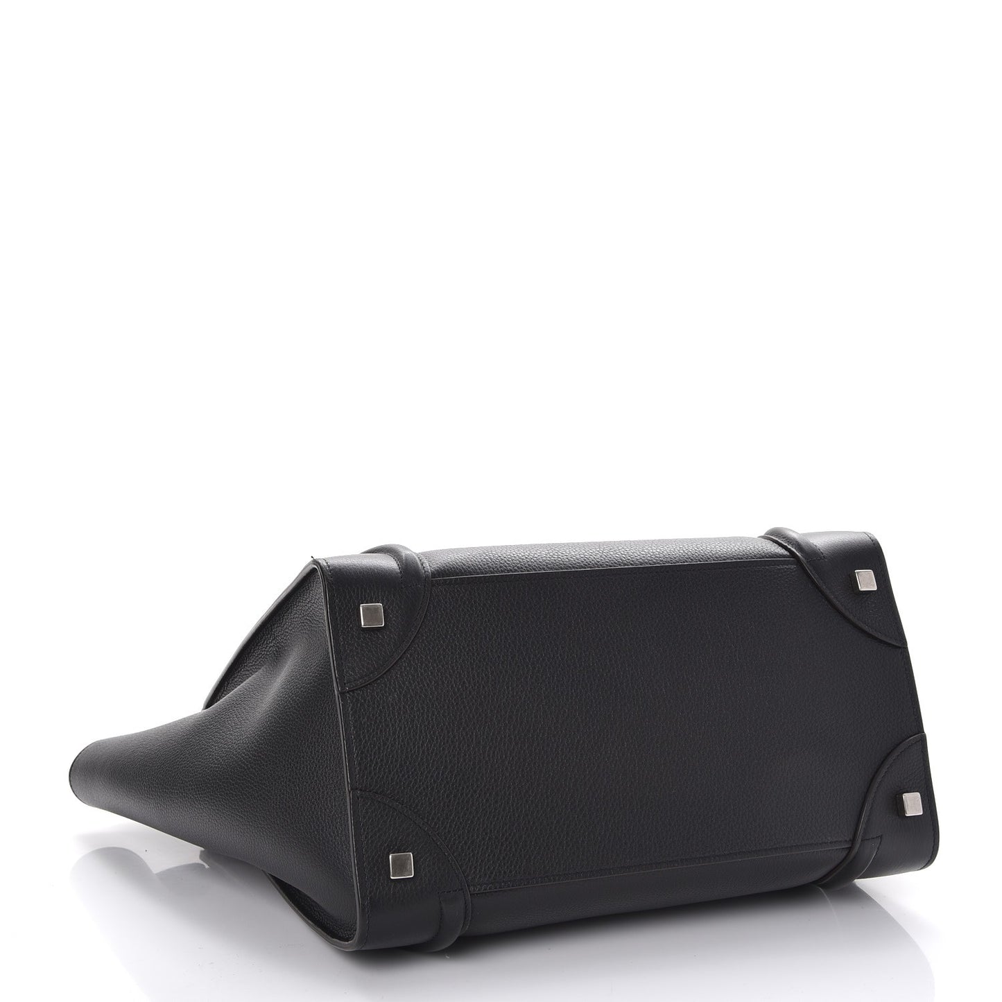 Drummed Calfskin Mini Luggage Black
