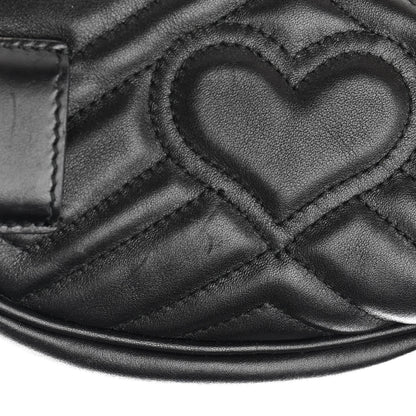 Gucci Calfskin Matelasse GG Marmont Belt Bag 85 34 Black 18 of 20