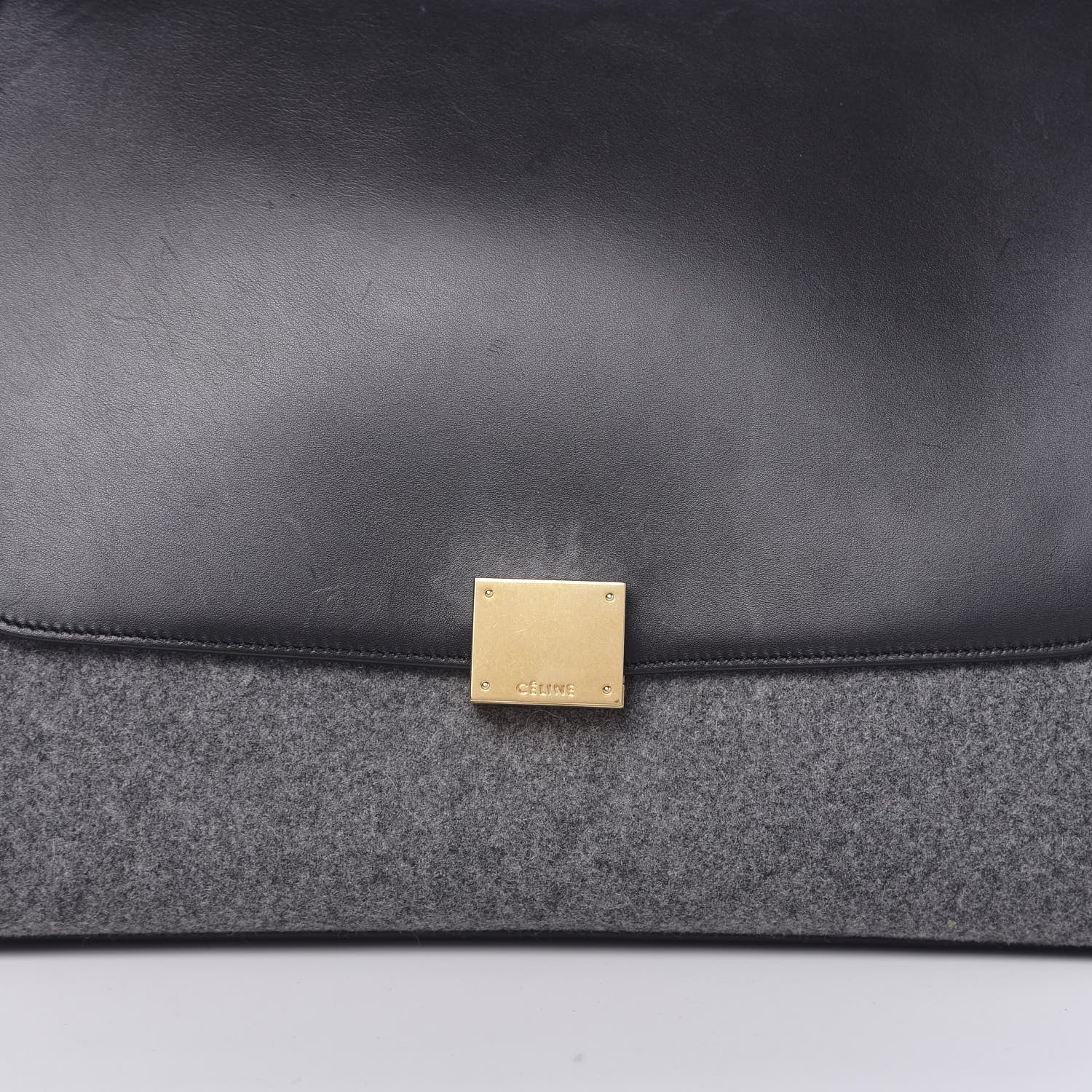 Celine Felt Smooth Calfskin Tri-color Medium Trapeze Brick 10 of 10