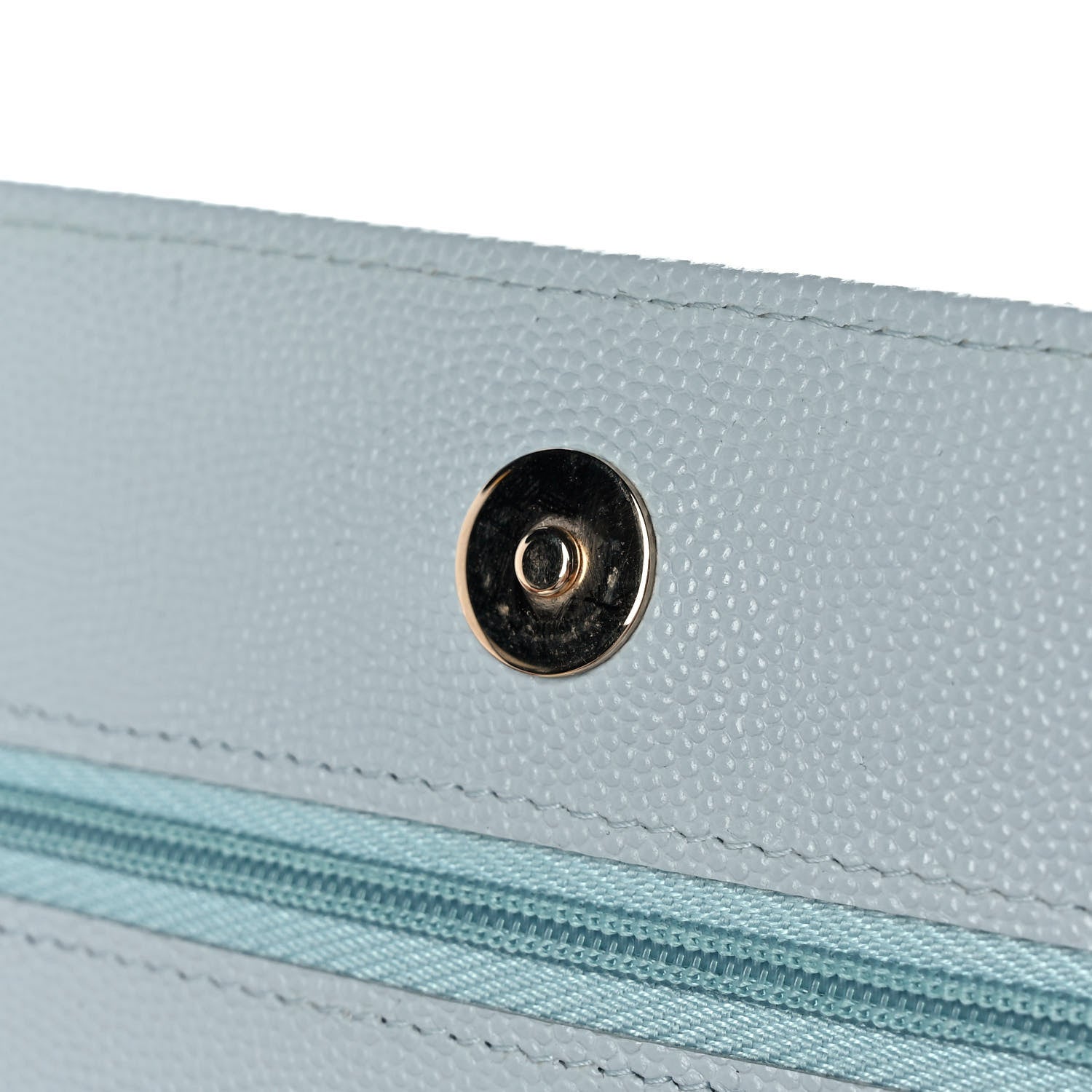 Chanel Caviar Quilted Wallet On Chain WOC Light Blue 11 of 12