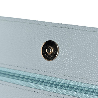 Chanel Caviar Quilted Wallet On Chain WOC Light Blue 11 of 12
