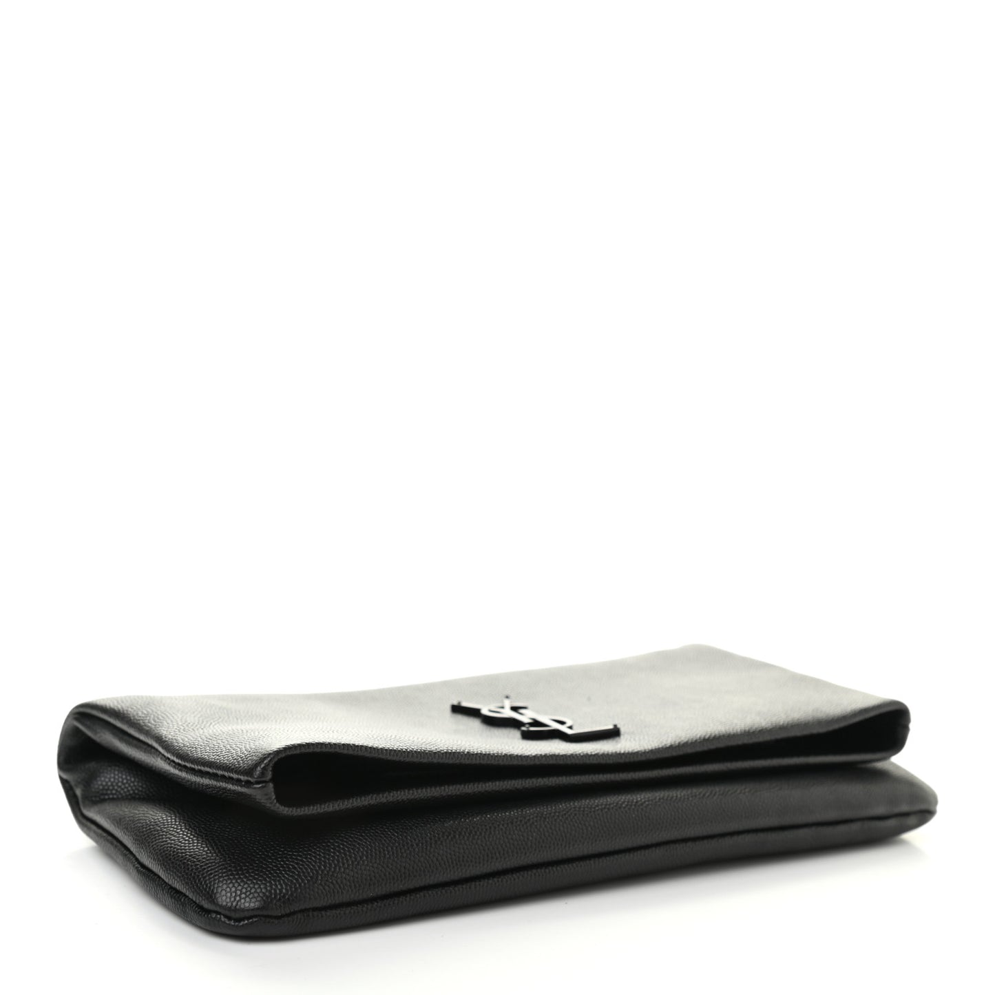 Grain De Poudre West Hollywood Monogram Fold Over Clutch Black
