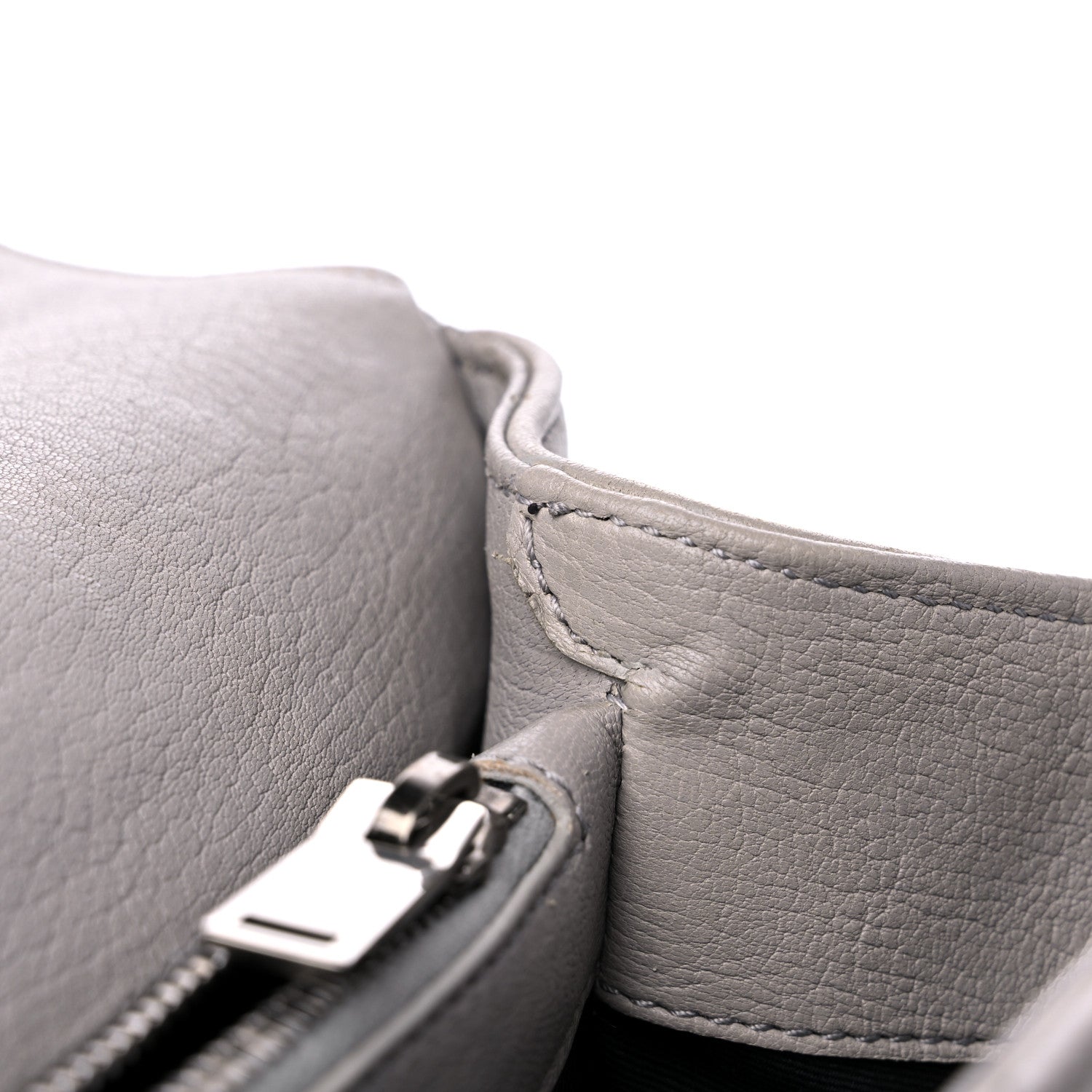 Saint Laurent Sheepskin Matelasse Chevron Monogram Large College Satchel Light Grey 11 of 15