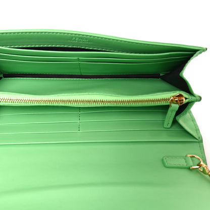 Fendi Nappa Matisse FF Embossed Continental Wallet On Chain Edamame 5 of 11
