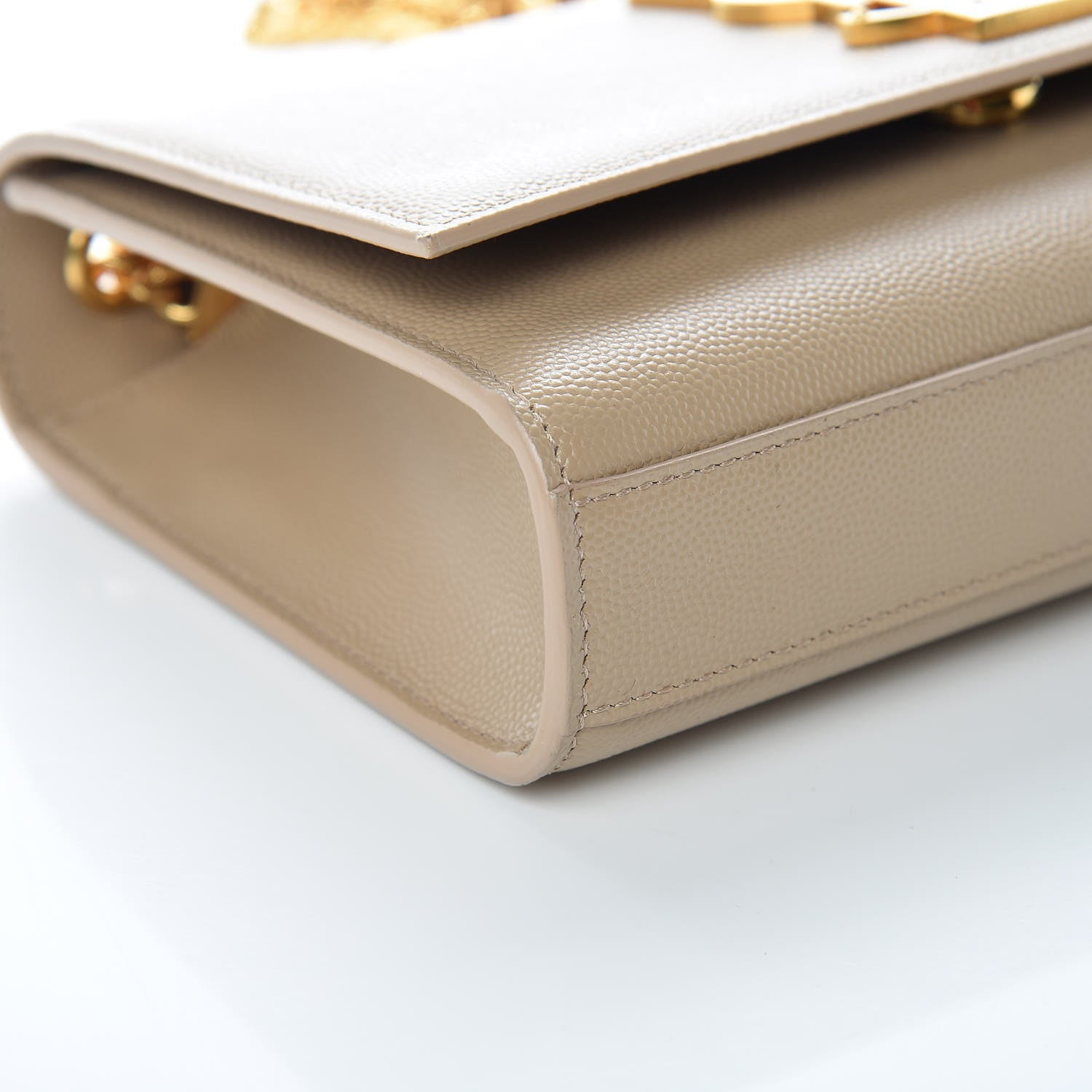 Saint Laurent Grain De Poudre Small Monogram Kate Satchel Nude Powder 9 of 10