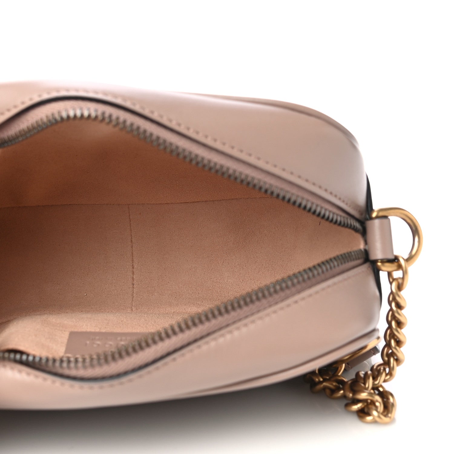 Gucci Calfskin Matelasse Mini GG Marmont Chain Shoulder Bag Porcelain Rose 9 of 20