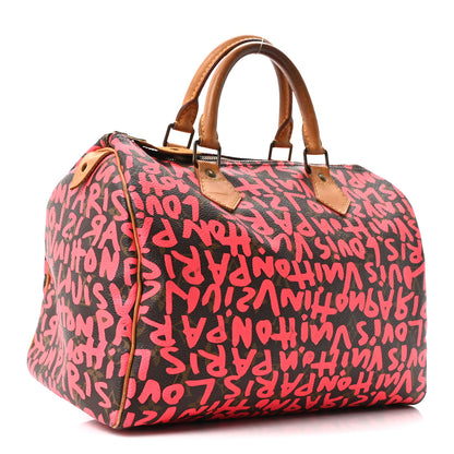 Louis Vuitton Monogram Graffiti Speedy 30 Fuchsia 3 of 9