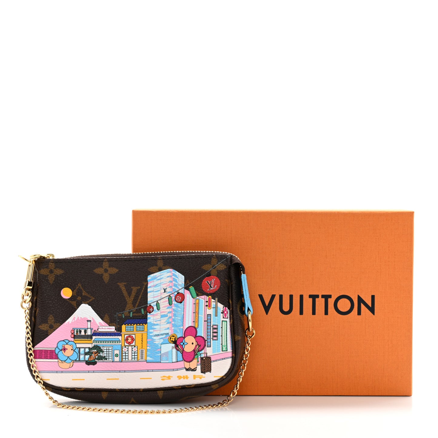 Monogram 2022 Christmas Animation Tokyo Mini Pochette Accessories Blue