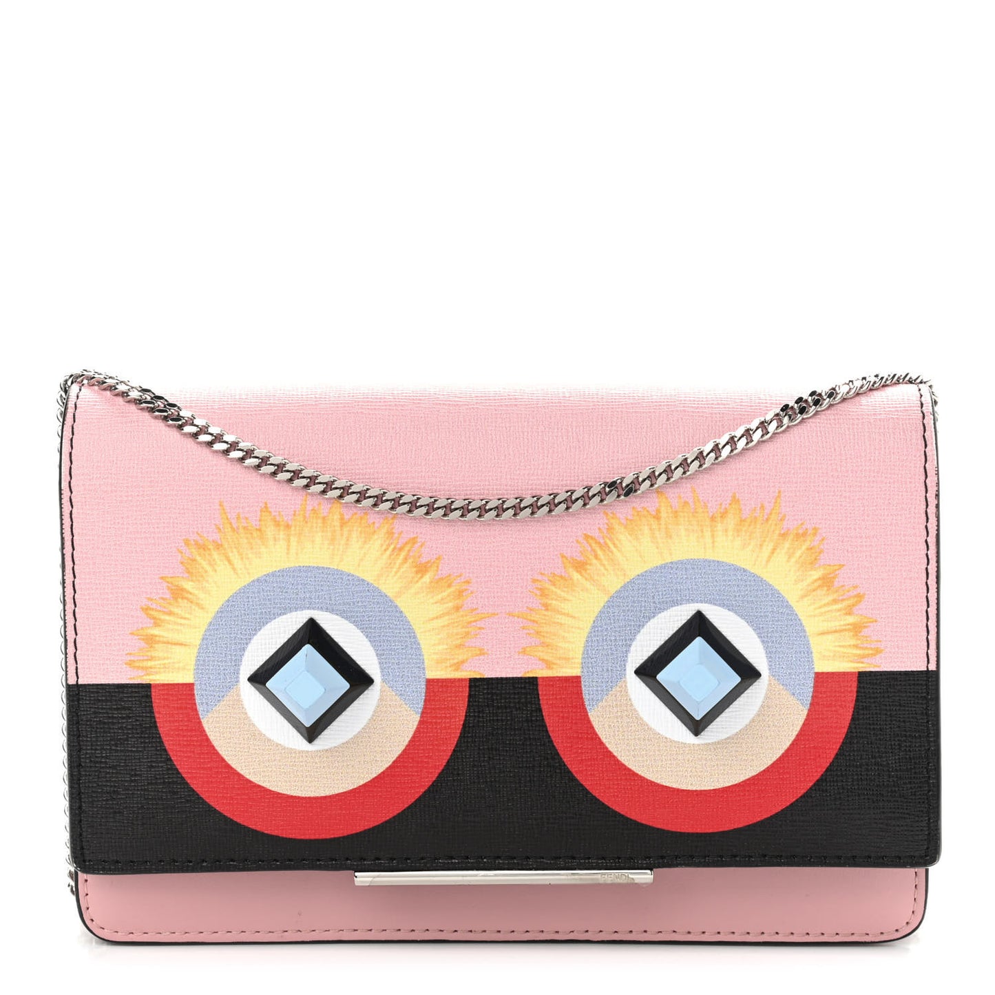Vitello Elite Century Hypnoteyes Studded Tube Wallet On Chain Bubblegum Multicolor