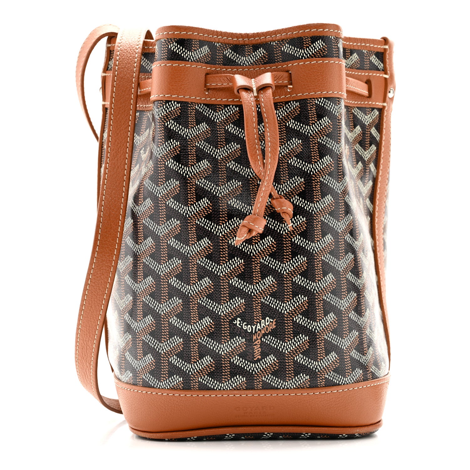 Goyard Goyardine Petit Flot Bucket Bag PM Black Gold 1 of 12