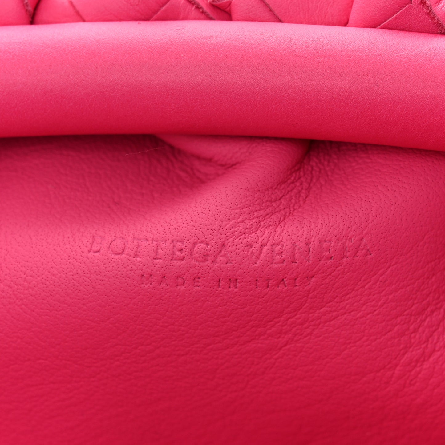 Nappa Intrecciato The Mini Pouch Rosa Shock