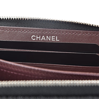 Chanel Caviar Quilted Small Zip Around Wallet Black 6 of 9