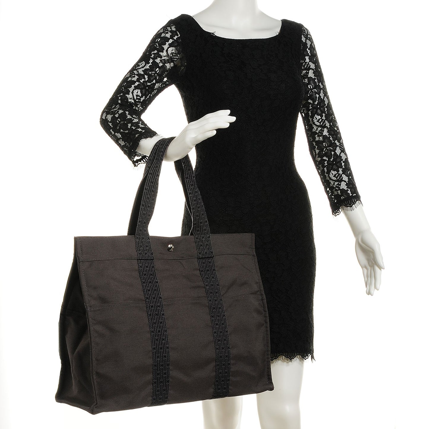 Canvas Herline Tote GM Grey