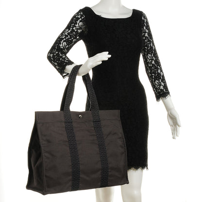 Hermes Canvas Herline Tote GM Grey 2 of 12