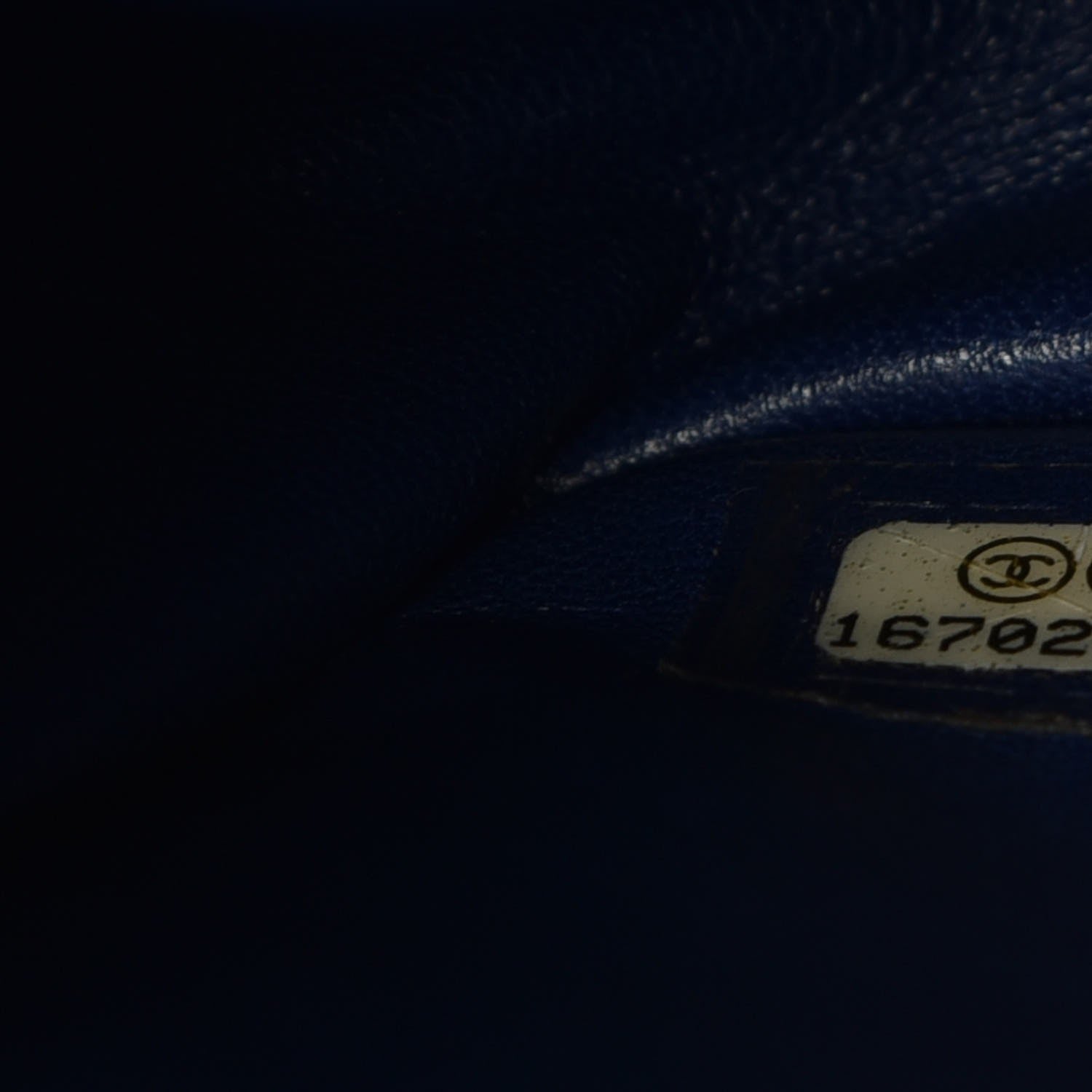 Chanel Lizard Lambskin Quilted Large Perfect Edge Flap Blue 7 of 7