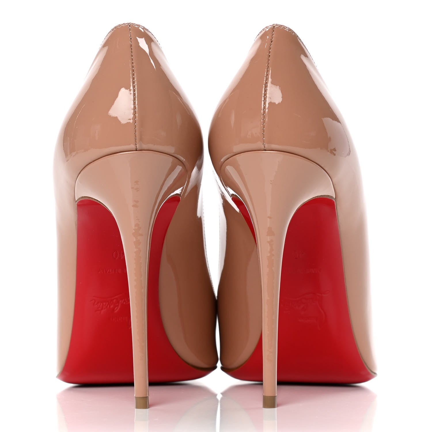 Christian Louboutin Patent Kate 100 Pumps 40 Nude 6 of 10