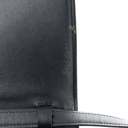 Celine Box Calfskin Medium Classic Box Flap Bag Navy 12 of 14