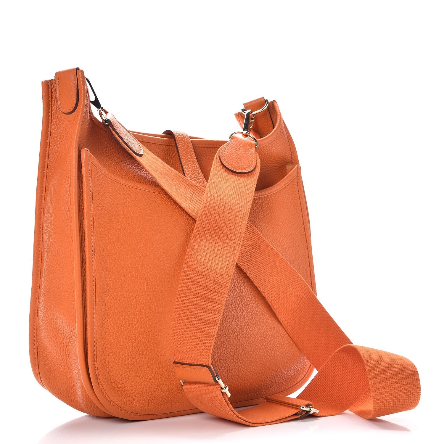 Hermes Taurillon Clemence Evelyne III GM Orange 3 of 7