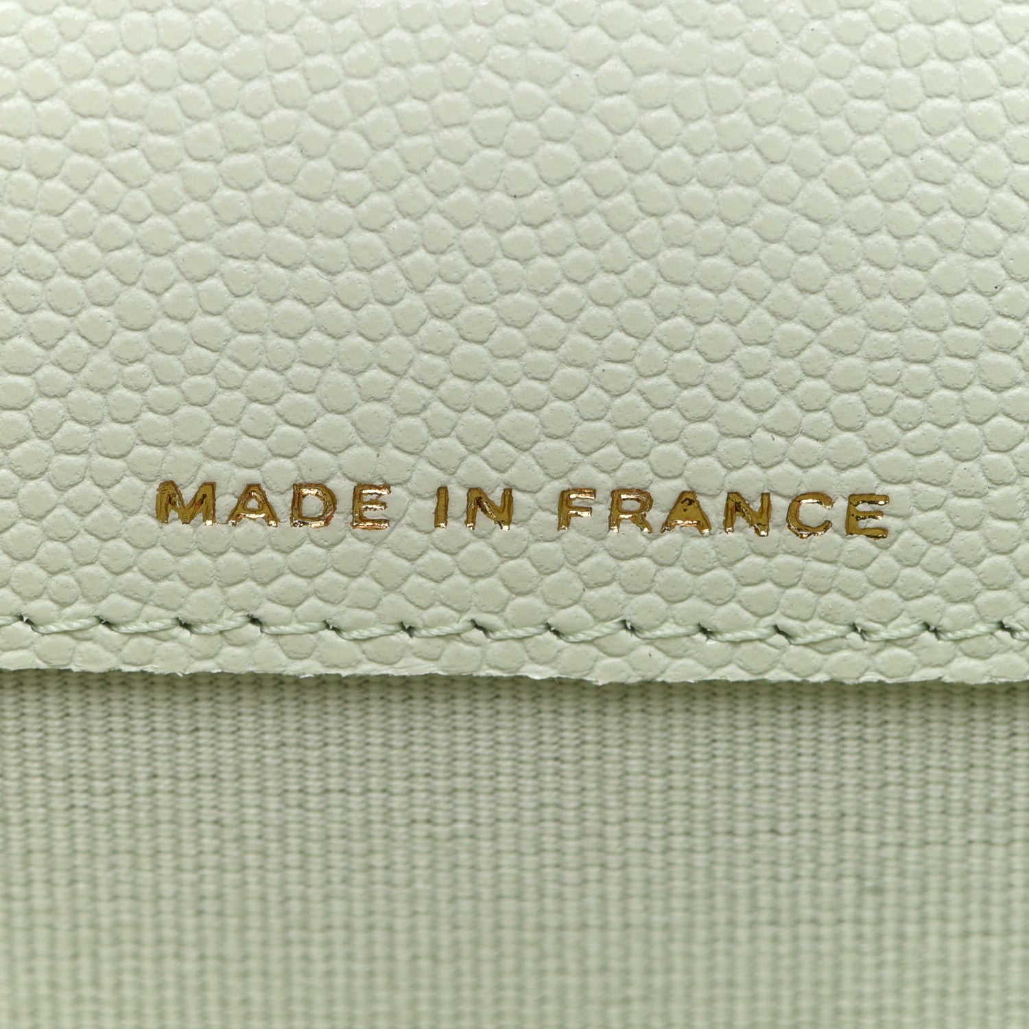 Chanel Caviar Quilted Flap Card Holder Wallet Light Green 7 of 10