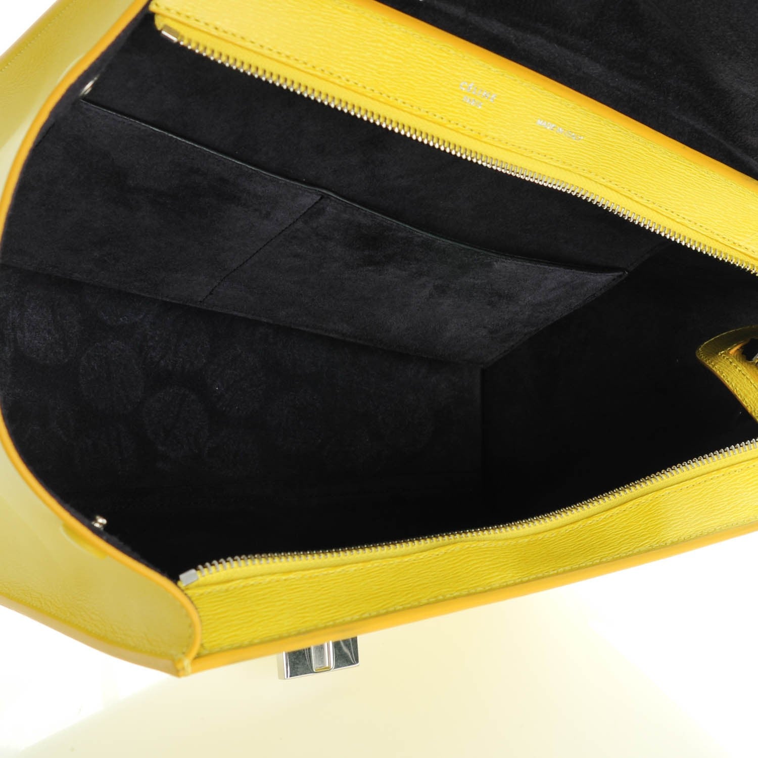 Celine Liege Calfskin Small Trapeze Fluo Yellow 6 of 7
