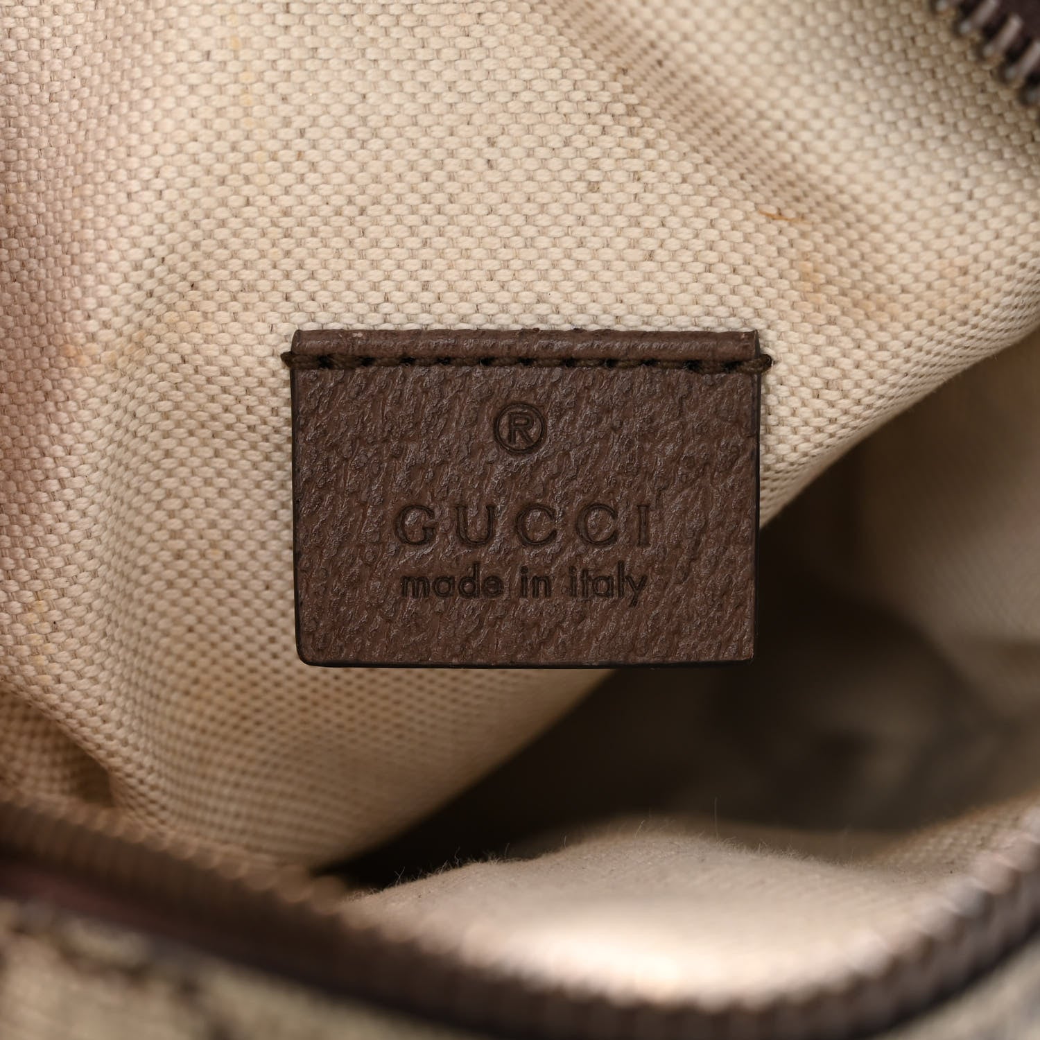 Gucci GG Supreme Monogram Mini Neo Vintage Double Zip Messenger Bag Beige New Acero Crop 6 of 15