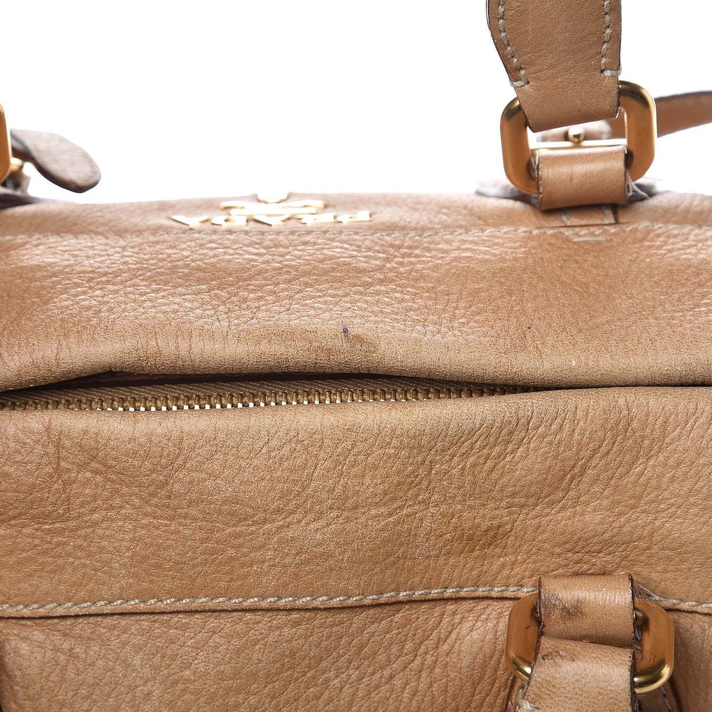 Cervo Deerskin Shopping Satchel Naturale