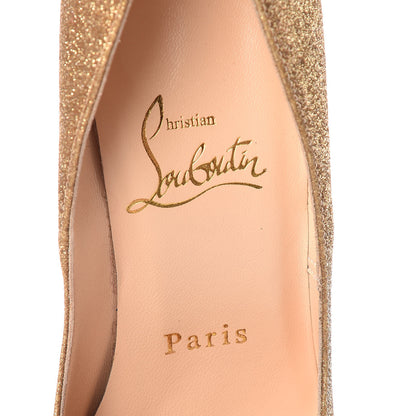 Christian Louboutin Glitter Mini Pigalle Follies 120 Pumps 35 Gold 6 of 10