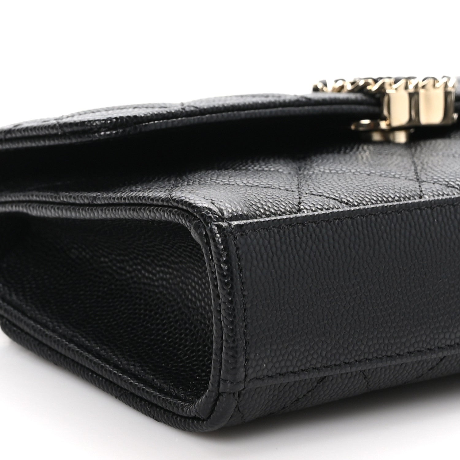 Chanel Caviar Quilted Chain Match Top Handle Phone Holder With Chain Black 9 of 11