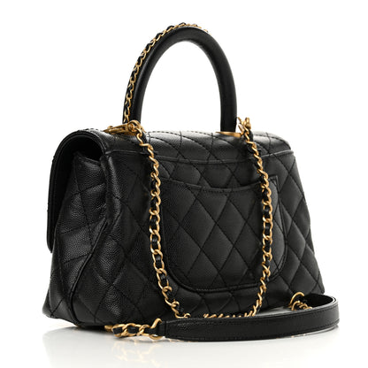Chanel Caviar Quilted Mini Coco Chain Handle Flap Black 3 of 10
