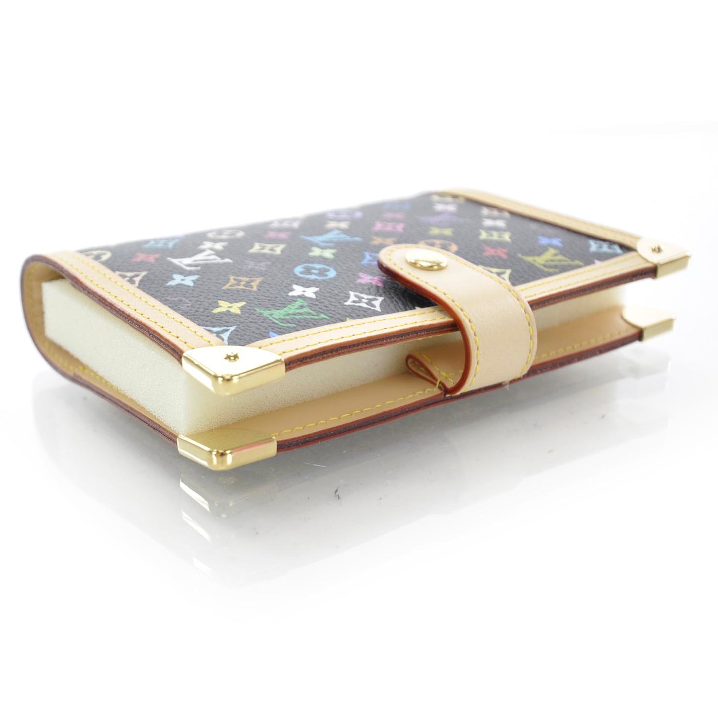 Monogram Multicolor Small Ring Agenda Cover Black