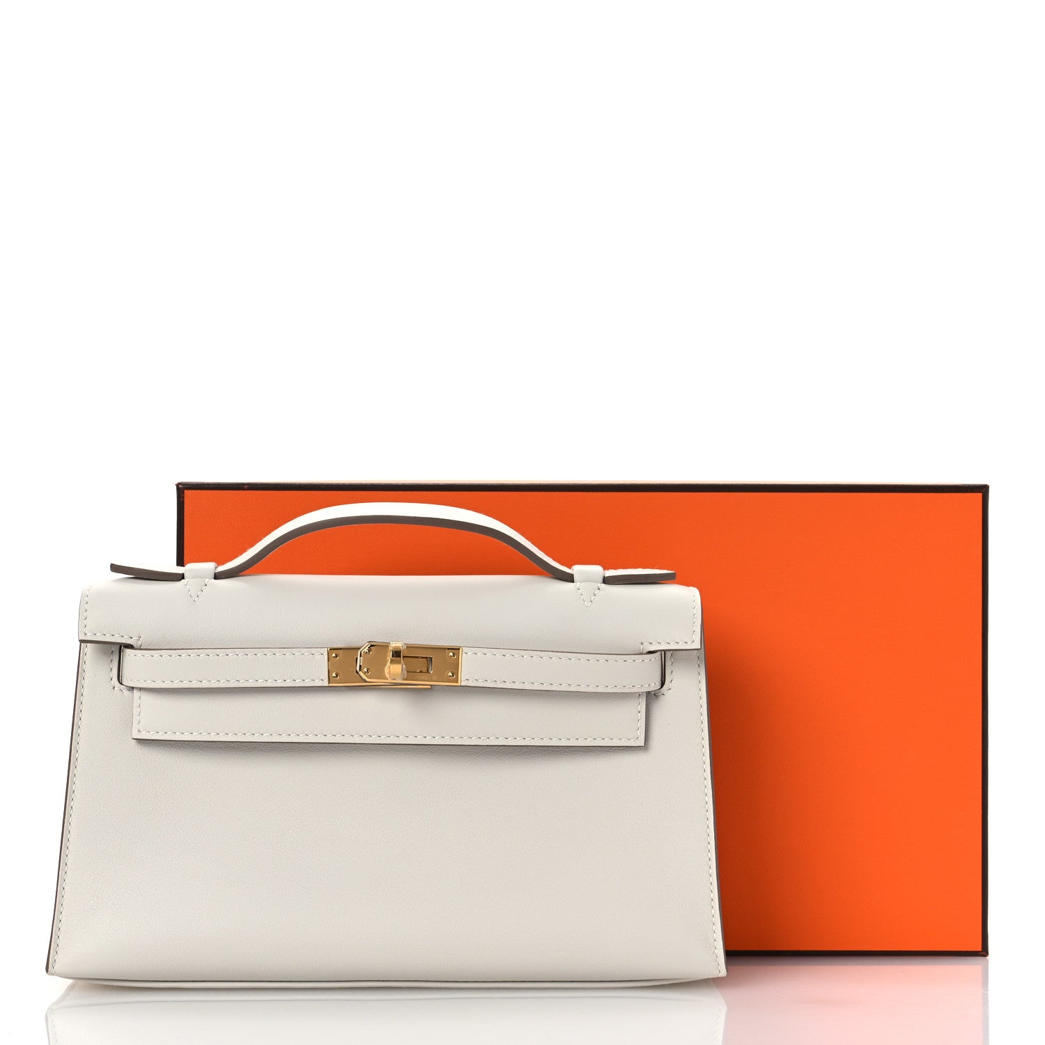 Hermes Swift Kelly Pochette Clutch Parchemin Craie 12 of 12