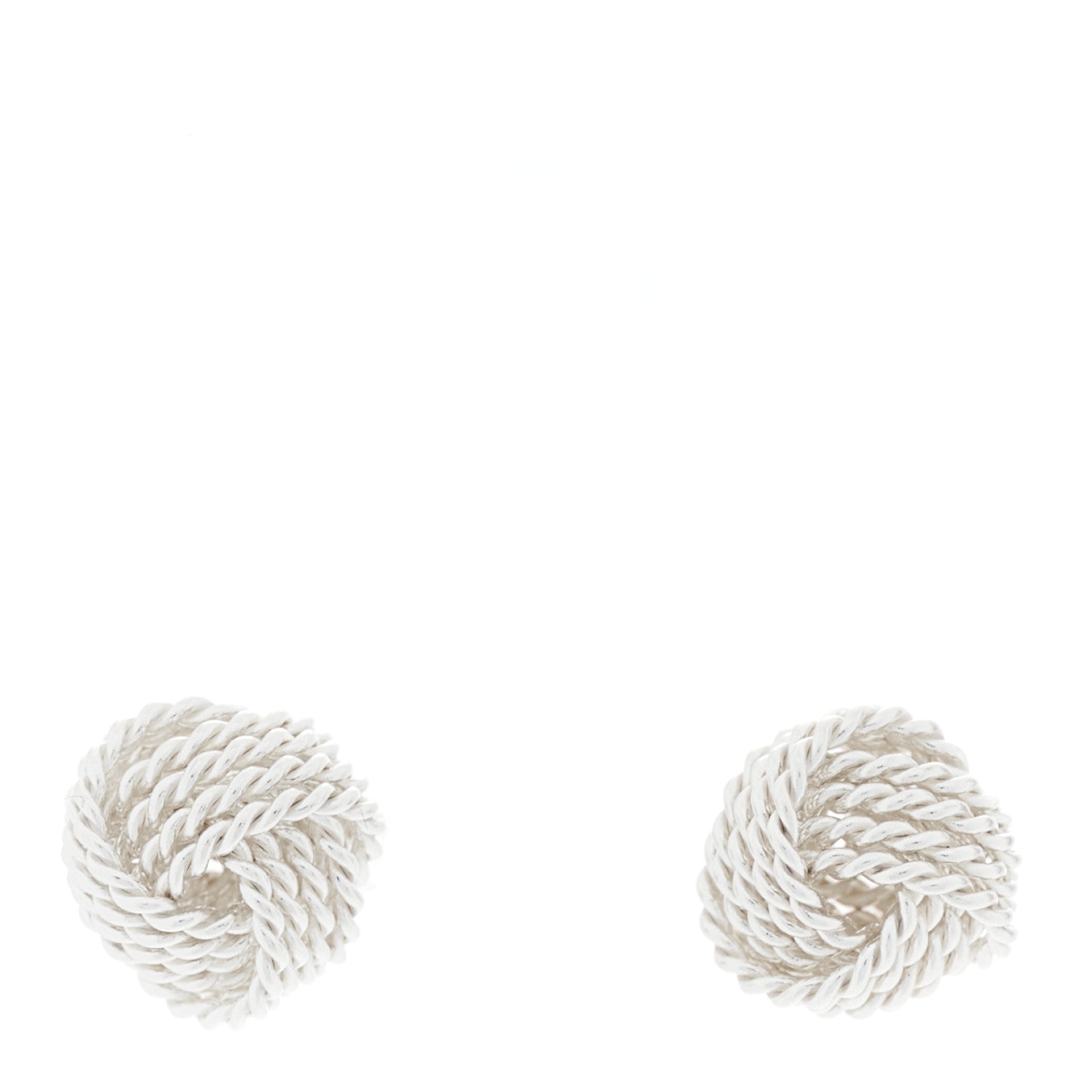 Tiffany Sterling Silver Twist Knot Earrings 1 of 4