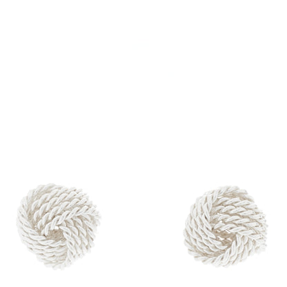 Tiffany Sterling Silver Twist Knot Earrings 1 of 4