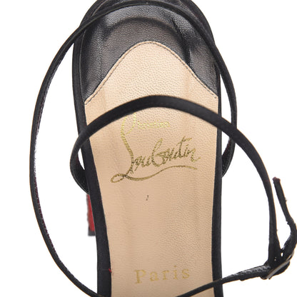 Christian Louboutin Crepe Satin Strass Au Palace 120 Sandals 38.5 Black 8 of 9