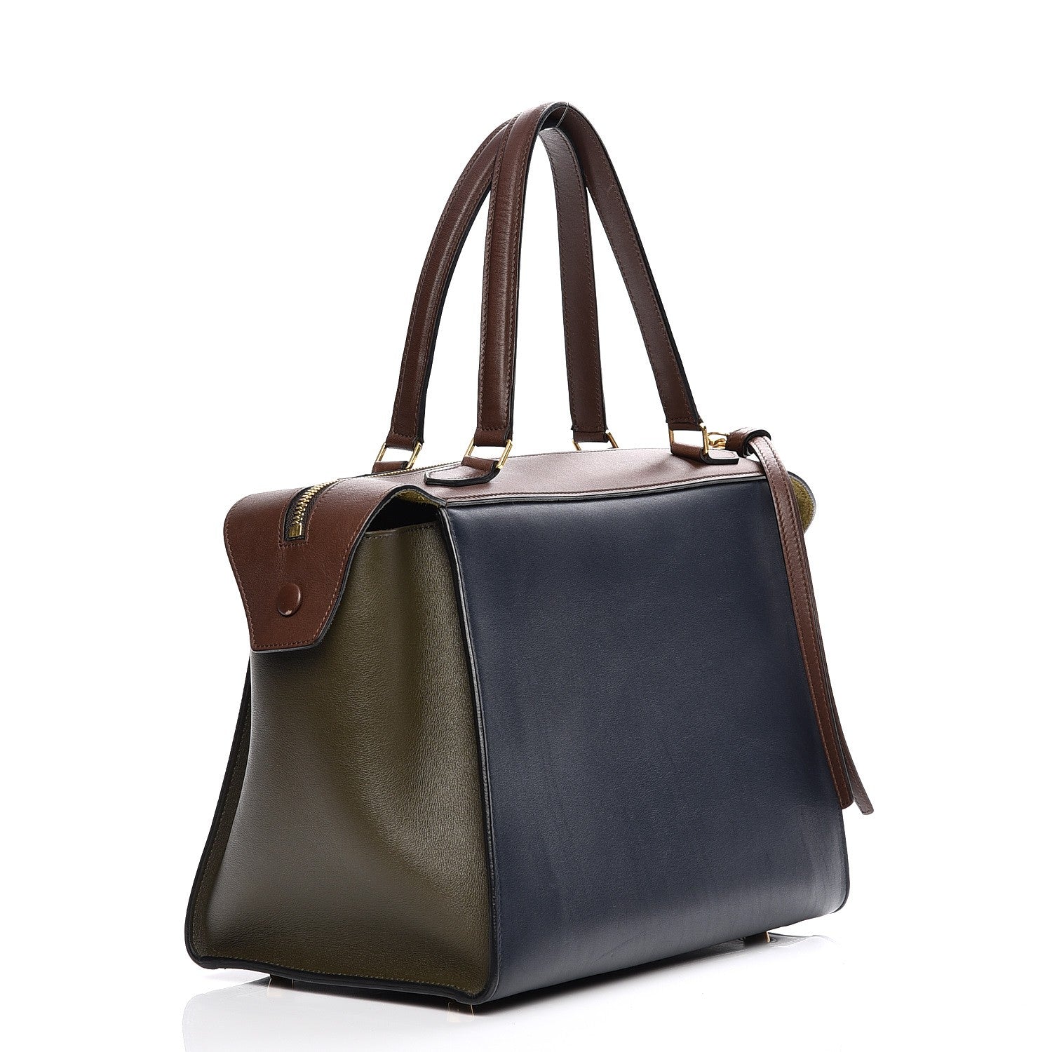 Celine Smooth Calfskin Small Tri-Color Ring Bag Navy 3 of 10