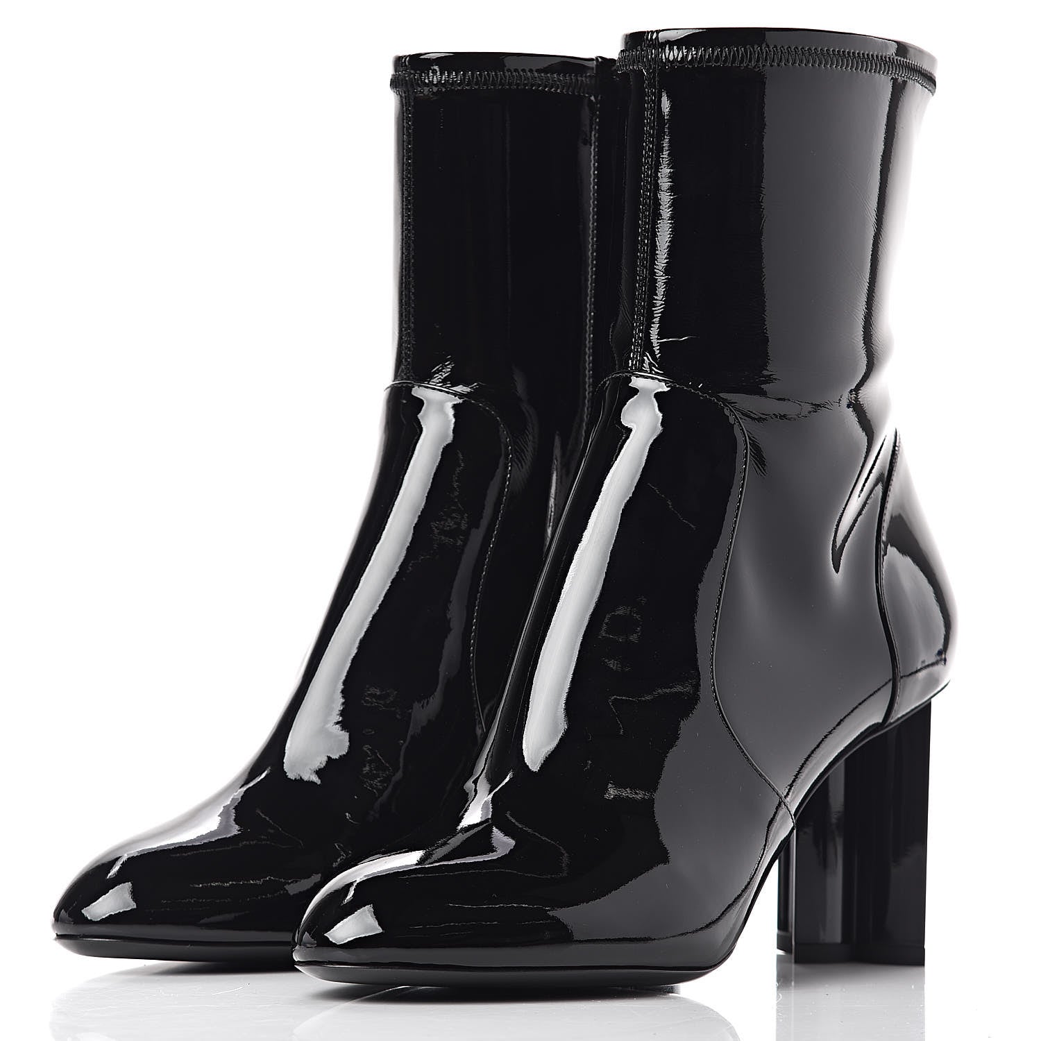 Louis Vuitton Patent Silhouette Ankle Boots 39 Black 2 of 7