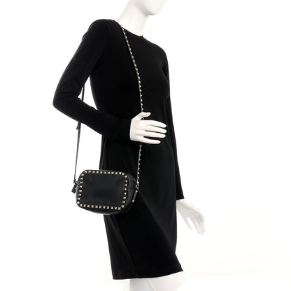 Valentino Garavani Calfskin Rockstud Camera Crossbody Bag Black 2 of 7
