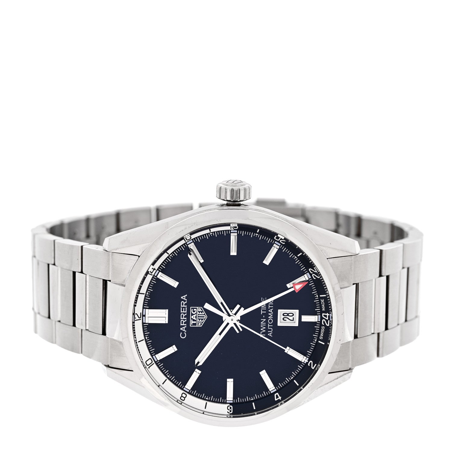 Tag Heuer Stainless Steel 41mm Carrera GMT Automatic Watch Blue WBN201A 2 of 5