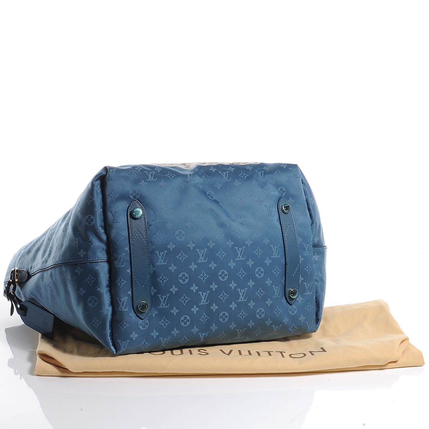 Nylon Monogram Nouvelle Vague La Tour Eiffel Beach Bag Turquoise